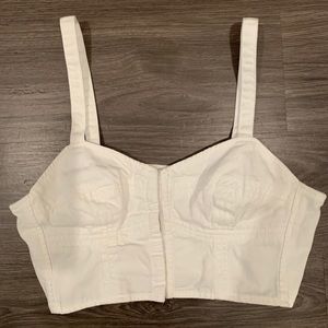 WHITE URBAN OUTFITTERS CROP TOP.